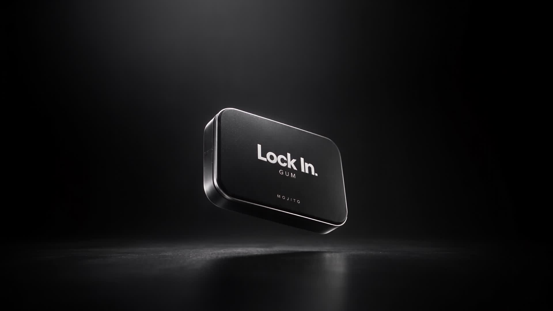 Black Lock In. Gum tin — packaging concept